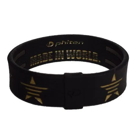 star band (phiten × MADE IN WORLD&CO black×gold
