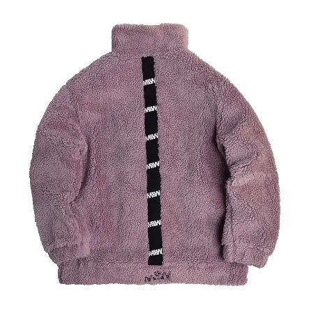 taping boa jacket light purple