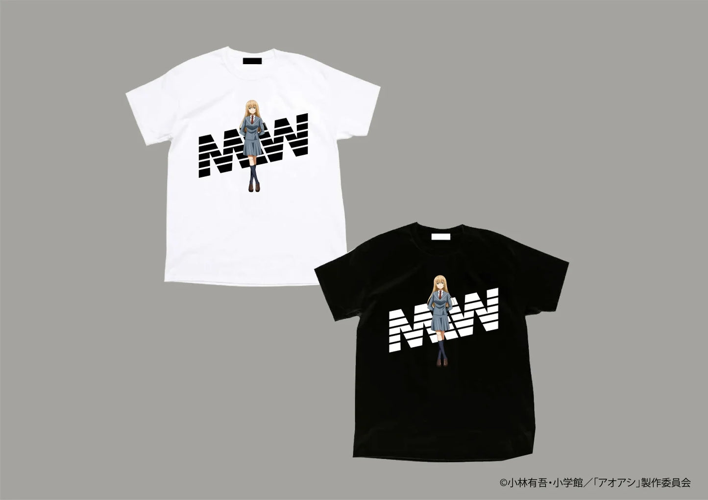 【予約】MIW × アオアシ crew neck tee kids(一条花)