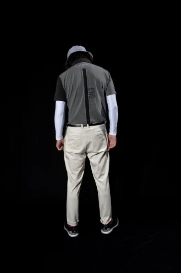 short sleeve polo shirt(large emblem) gray