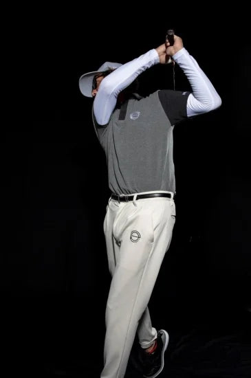 short sleeve polo shirt(one point emblem) gray