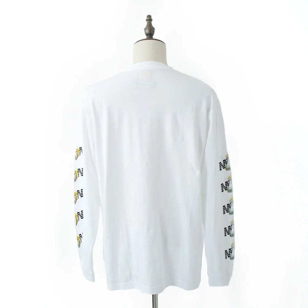 long sleeve tee(sleeve rabbit) white