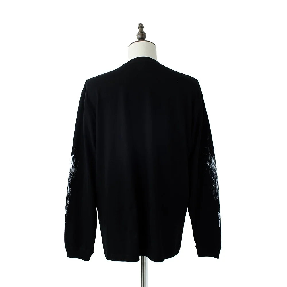 long sleeve tee(flare smoking kills) black