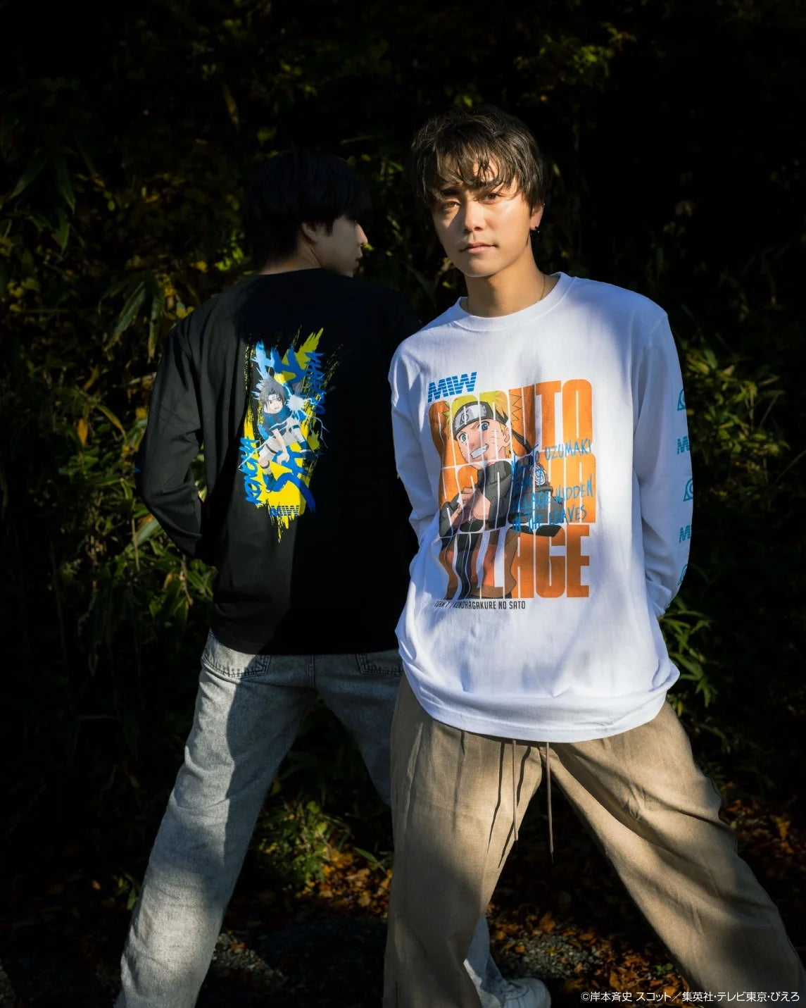 crew neck tee(arch logo)NARUTO white