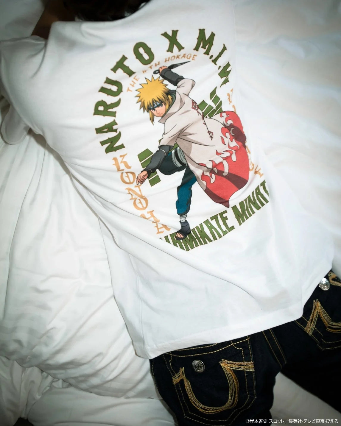 crew neck tee(arch logo)MINATO white