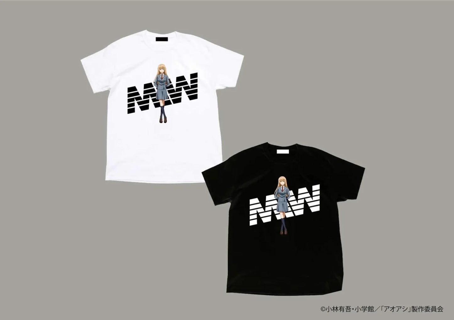 【予約】MIW × アオアシ crew neck tee (一条花)