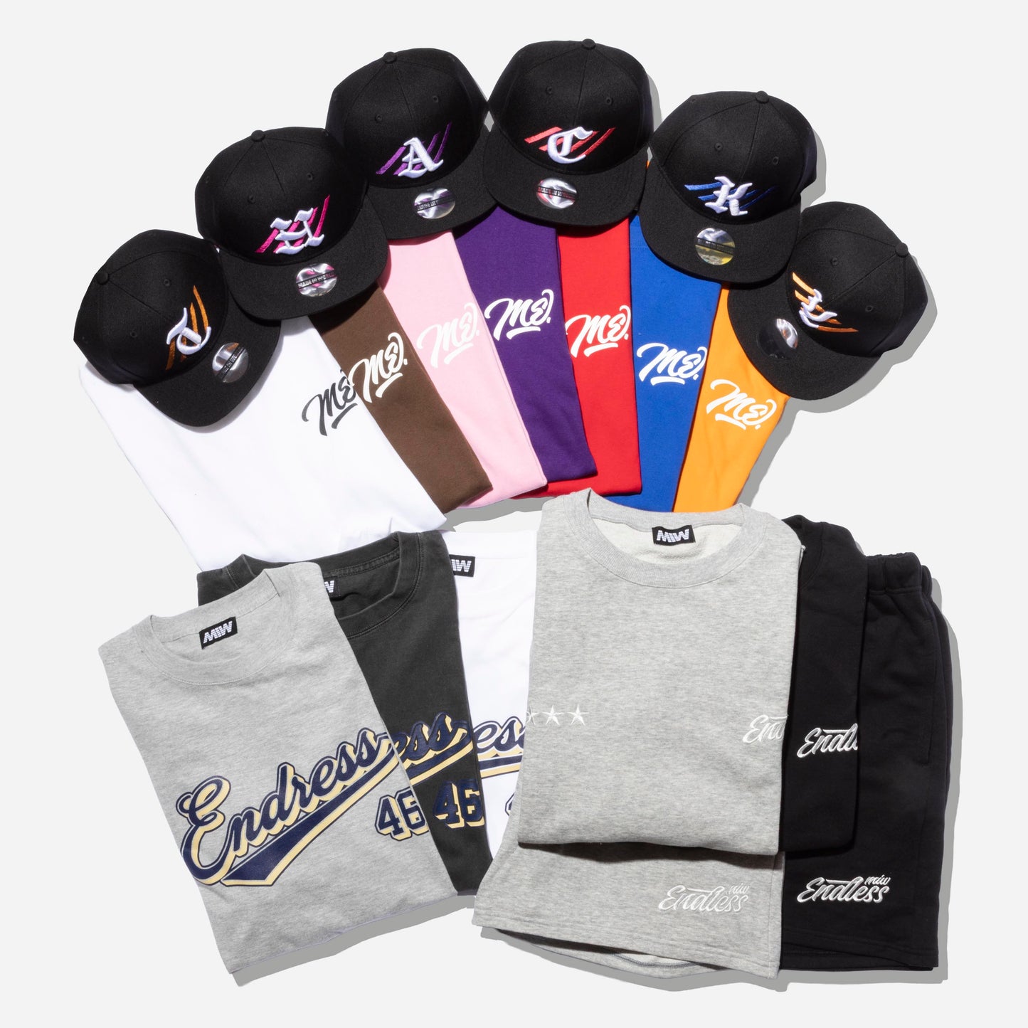 number / alphabet FLAT cap ユースサイズ black えんどれす×MIW