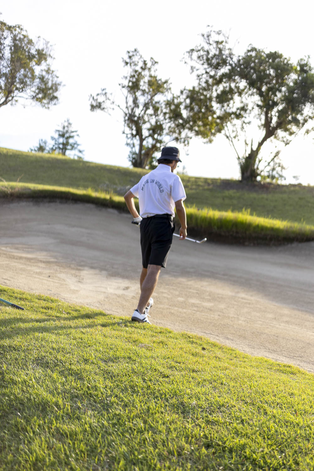 arch logo polo shirt white