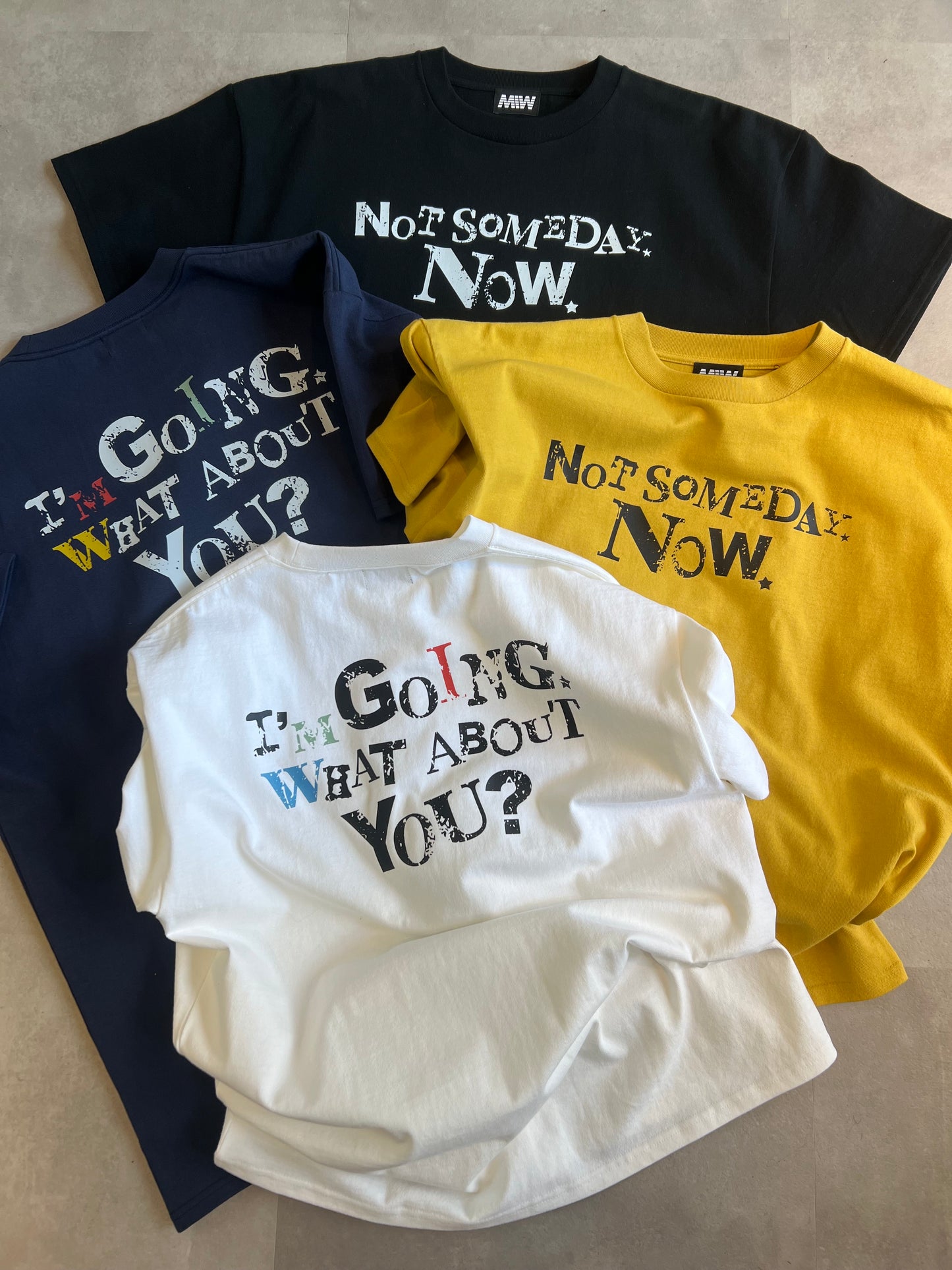 crew neck tee (NOT SOME DAY NOW) yellow MIW COLLECTION