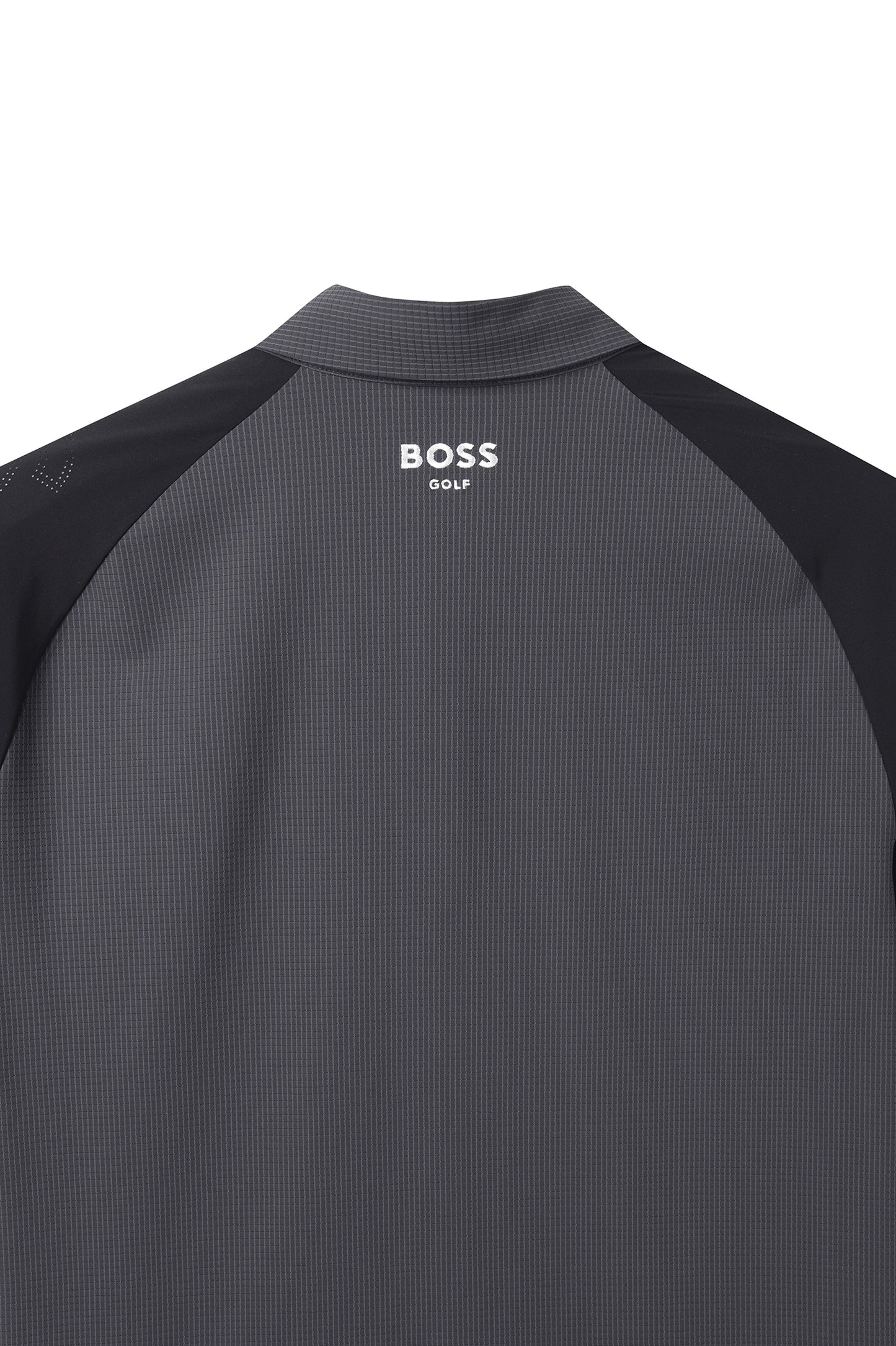 【BOSS GOLF 25SR Men's】SM M Logo Punched SS Polo Tee / Black