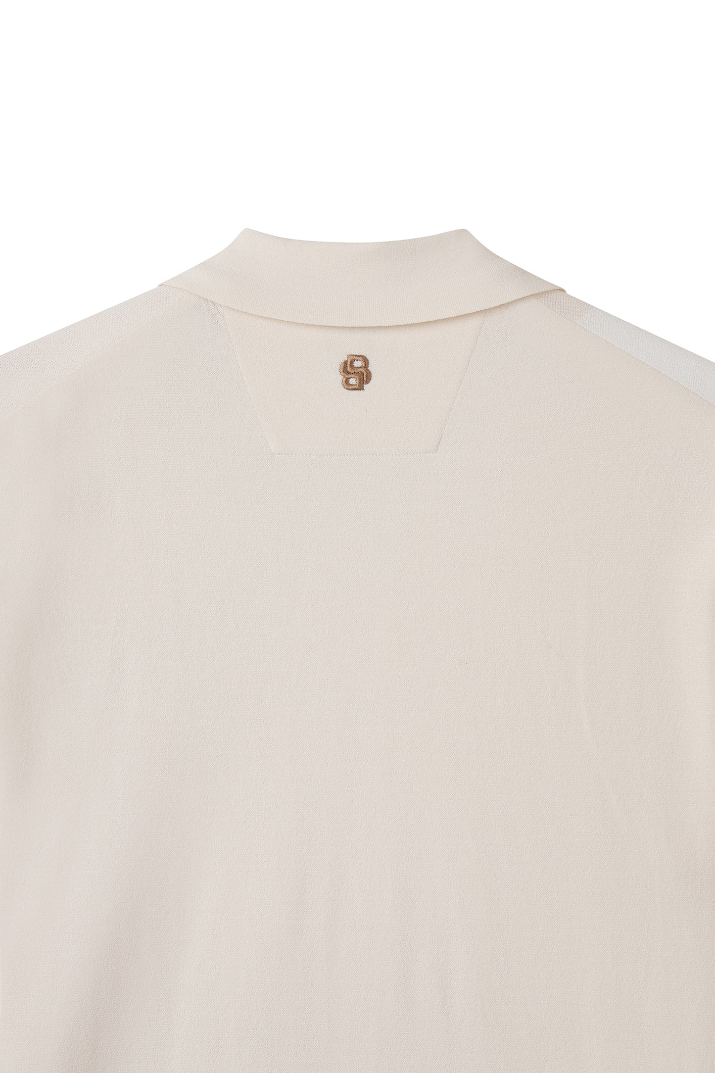 【BOSS GOLF 25SR Men's】SM M Vertical Blocking SS Knit / Almond Milk