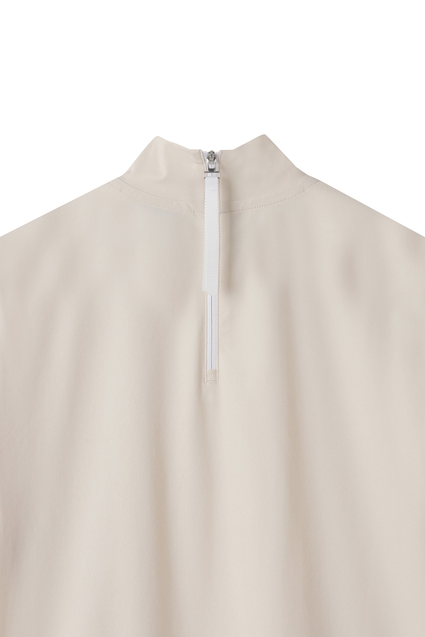 【BOSS GOLF 25SR Woman's】SM W Back QZ Mock Neck SS Tee / Almond Milk