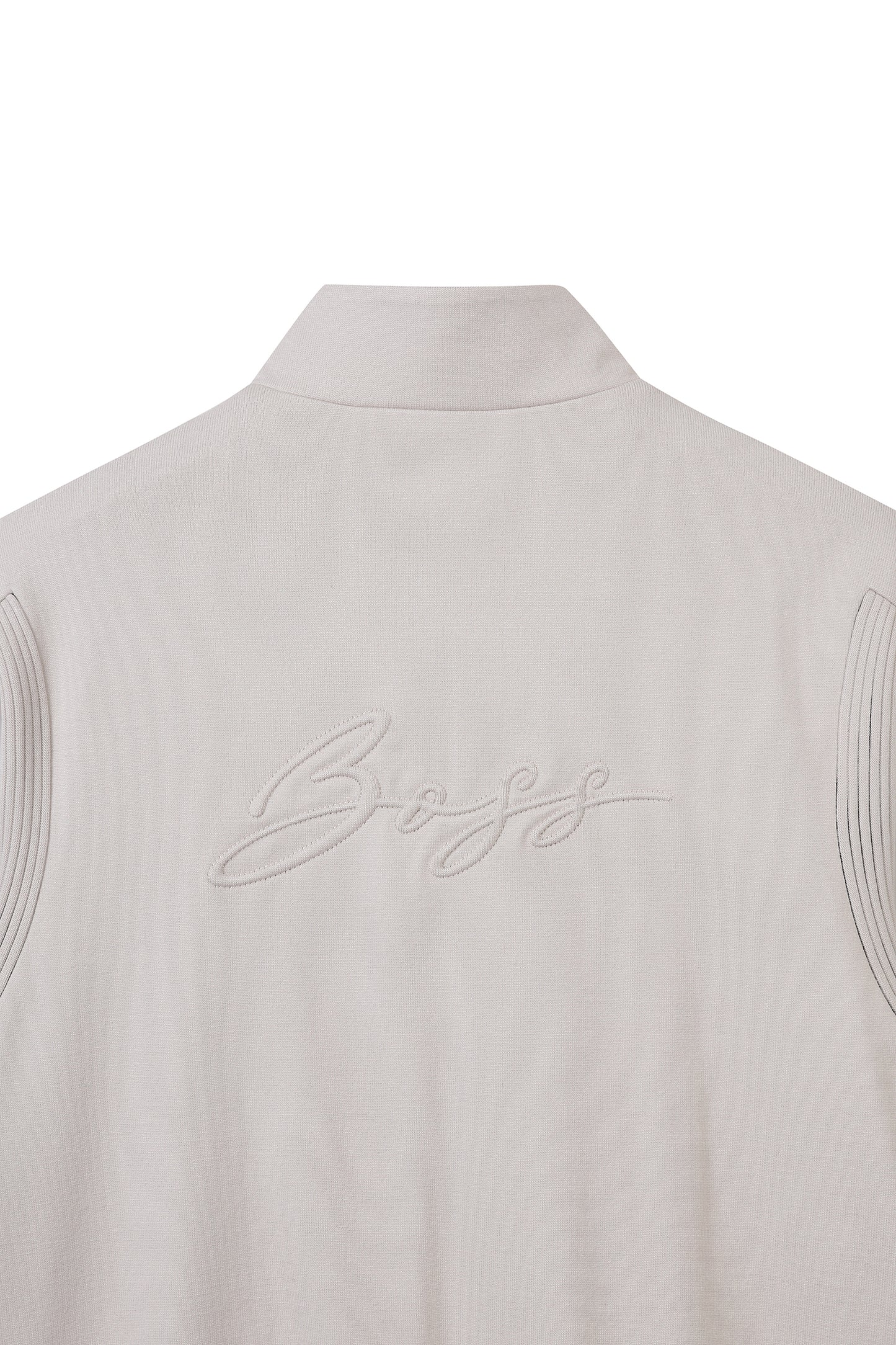 【BOSS GOLF 25SR Men's】SP M Woven Hybrid FZ Sweater / Almond Milk