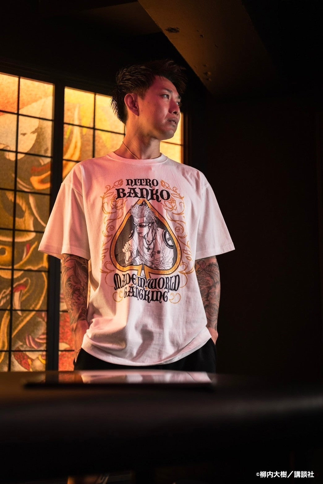 GANGKING crewneck tee(banko) white