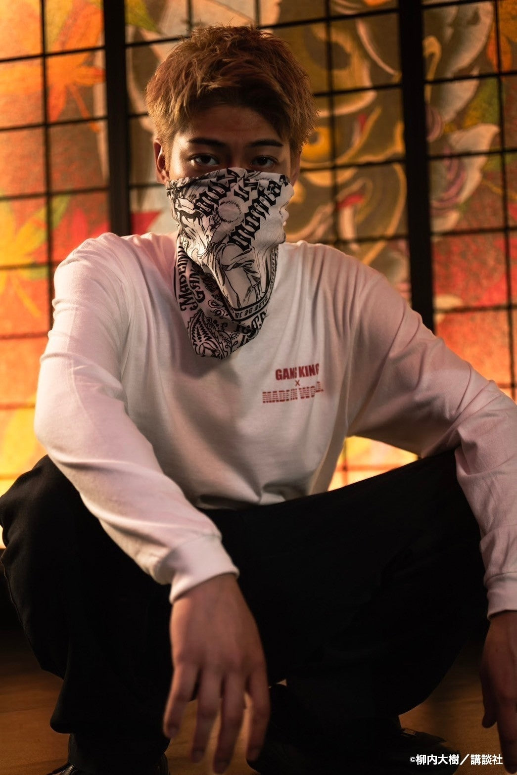 GANGKING long sleeve tee(baragaku)white