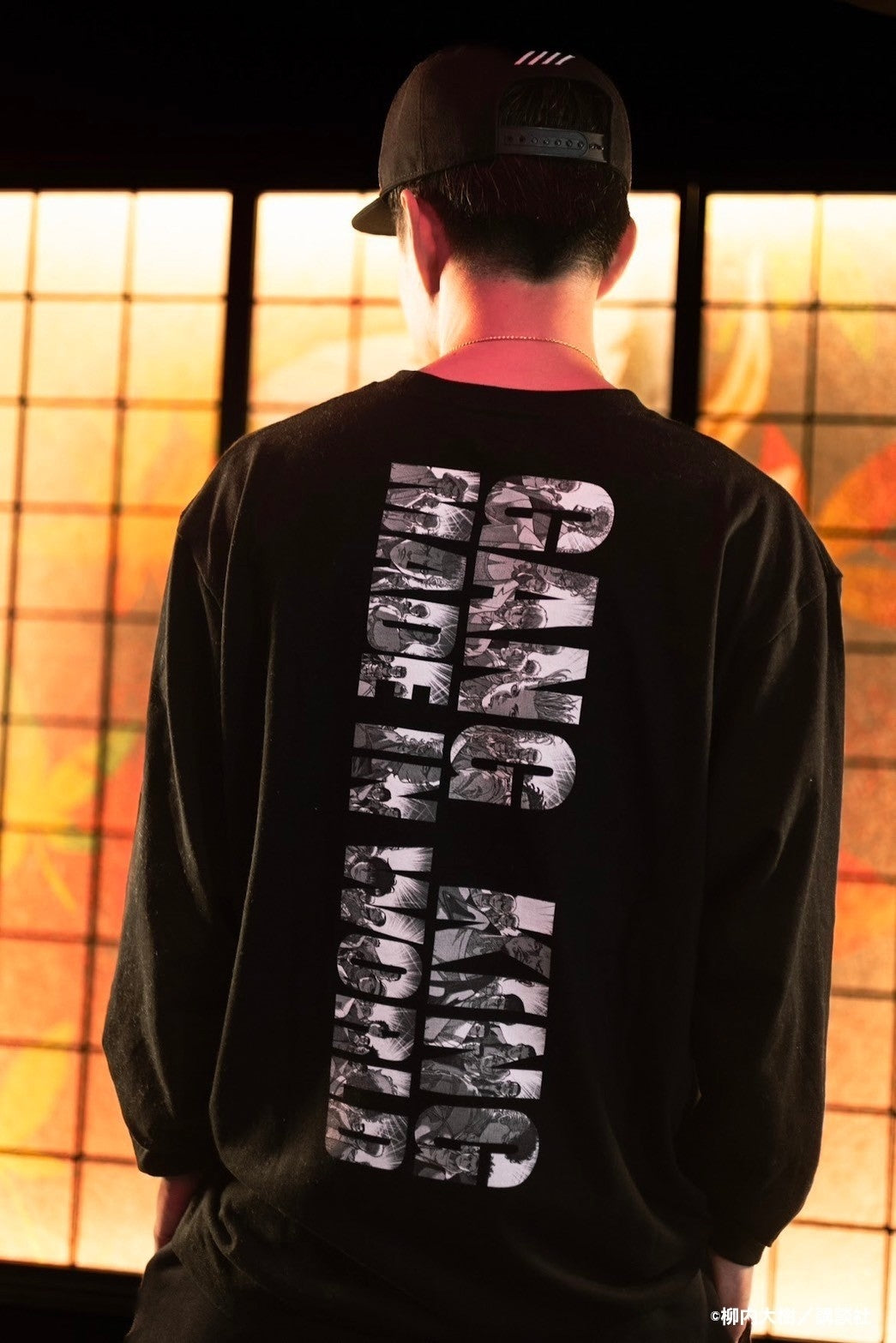 GANGKING long sleeve tee(hide back)black