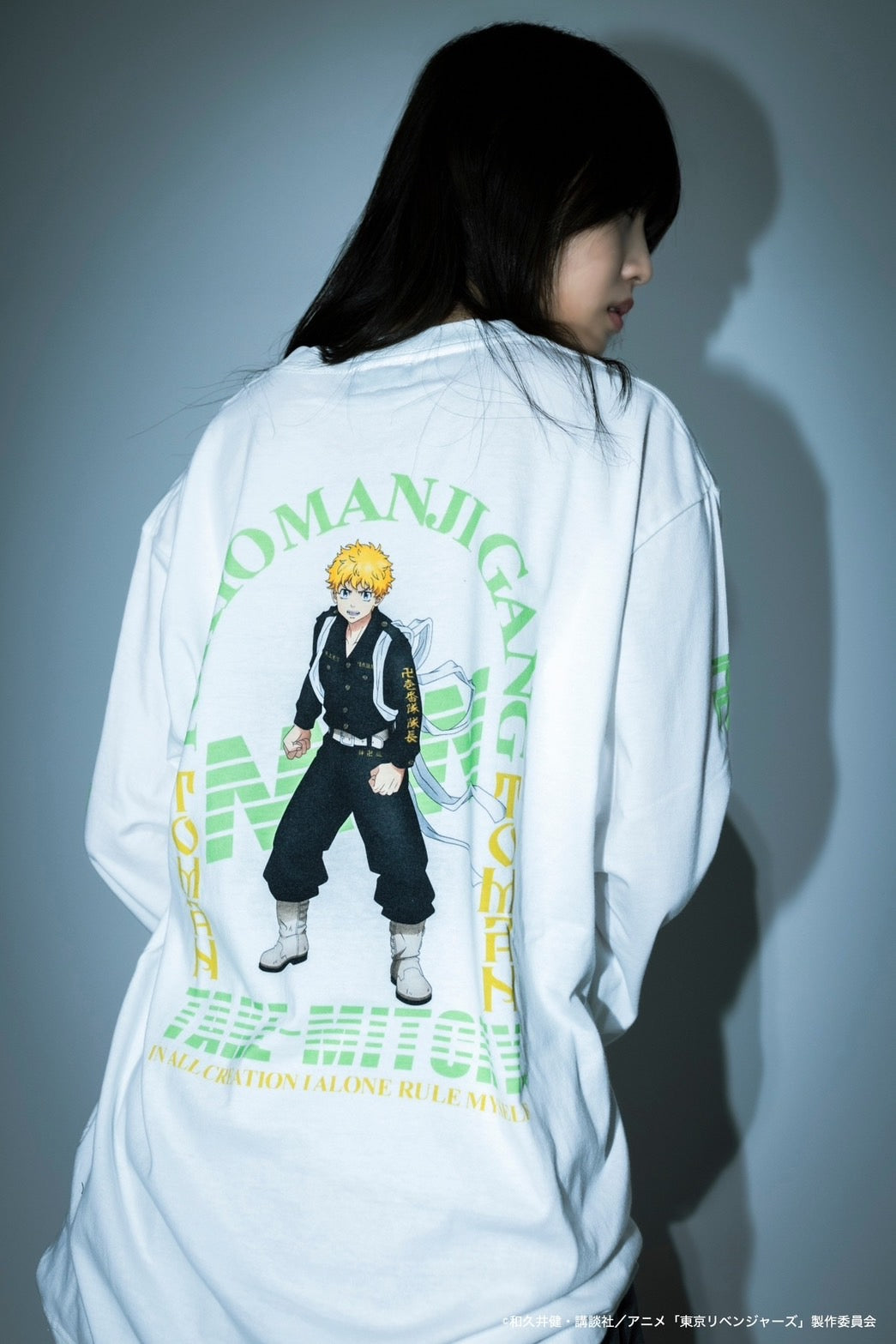 【在庫】crew neck long sleeve tee(Takemichi)white