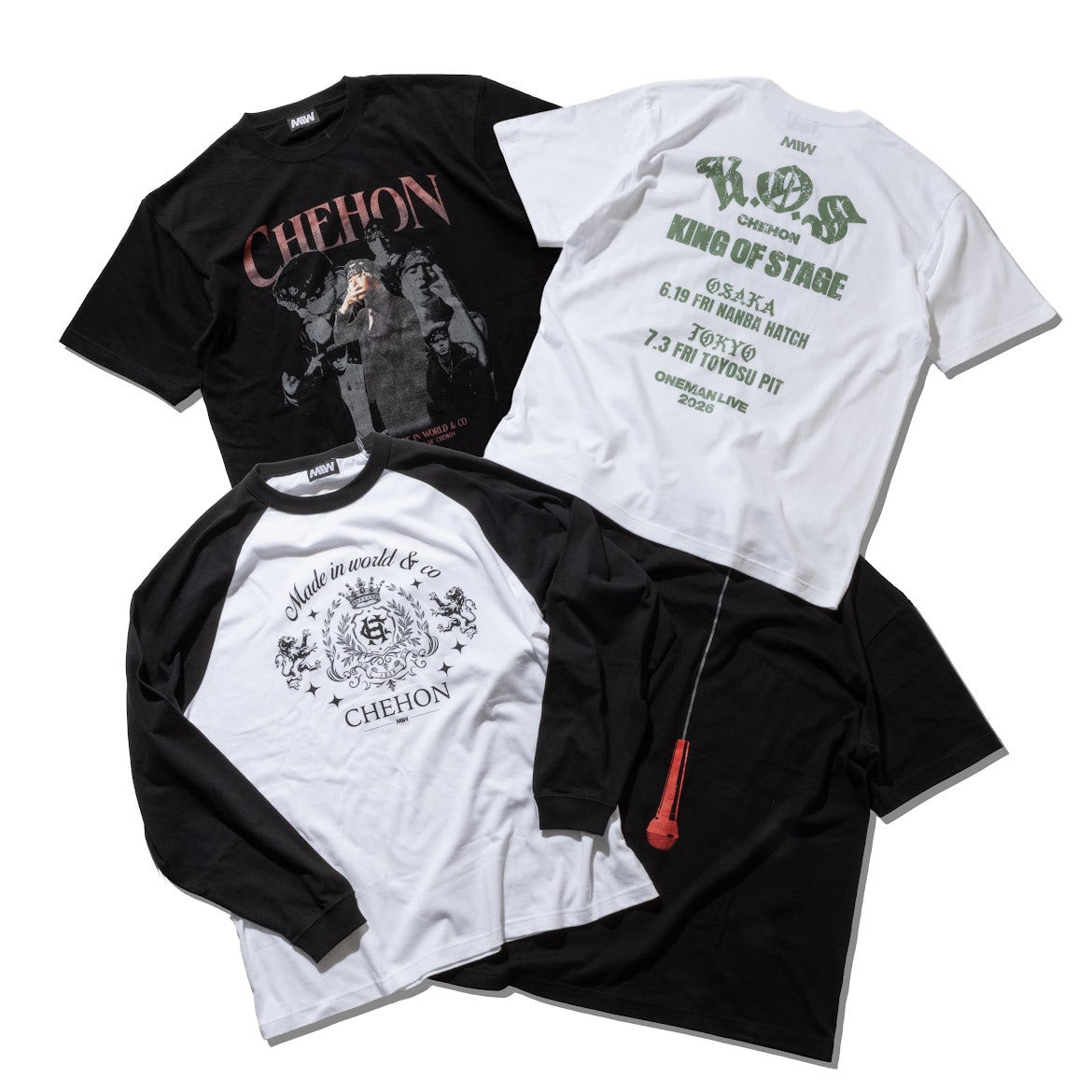 ROCK T-SHIRT CHEHON×MADE IN WORLD&CO