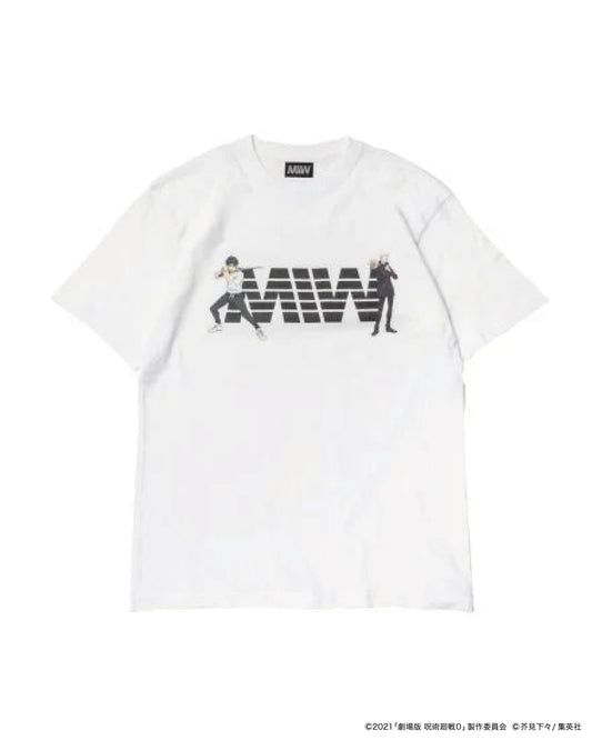 MIW × 劇場版 呪術廻戦0 crew neck tee white / 乙骨憂太,五条悟