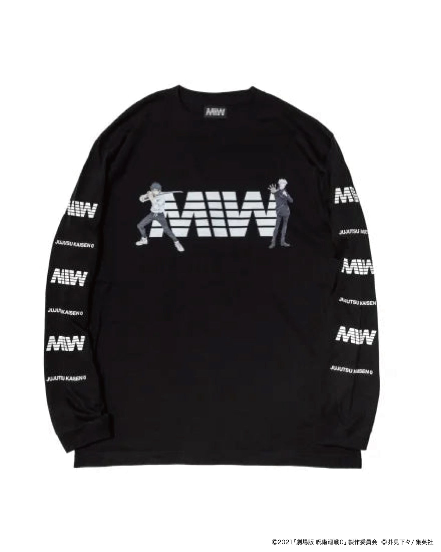 MIW × 劇場版 呪術廻戦0 crew neck long sleeve tee black / 乙骨憂太,五条悟