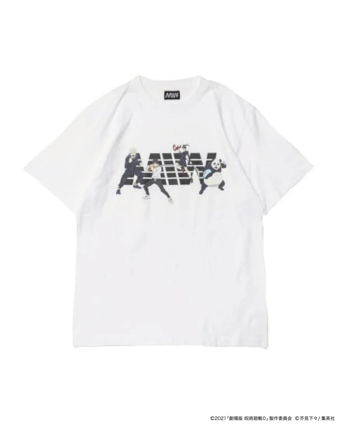 MIW × 劇場版 呪術廻戦0 crew neck tee white / 狗巻棘 ,乙骨憂太, 禪院真希,パンダ