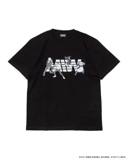 MIW × 劇場版 呪術廻戦0 crew neck tee black / 狗巻棘 ,乙骨憂太, 禪院真希,パンダ