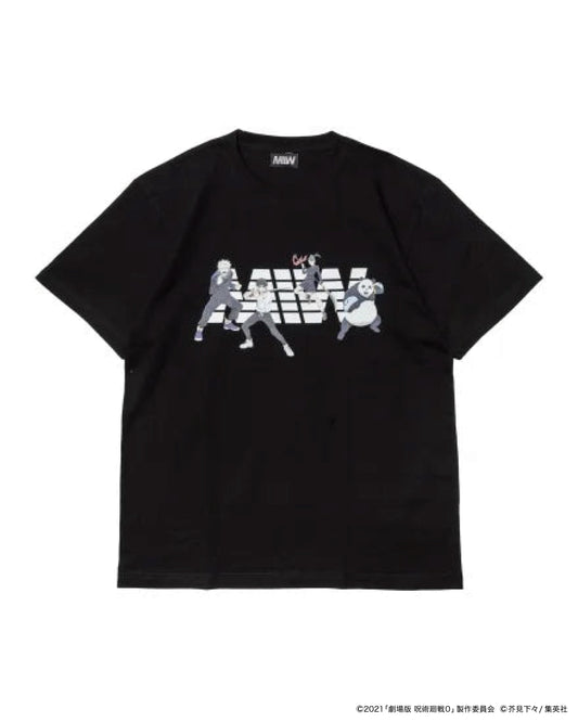 MIW × 劇場版 呪術廻戦0 crew neck tee black / 狗巻棘 ,乙骨憂太, 禪院真希,パンダ