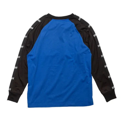 crew neck long sleeve tee (switching) blue