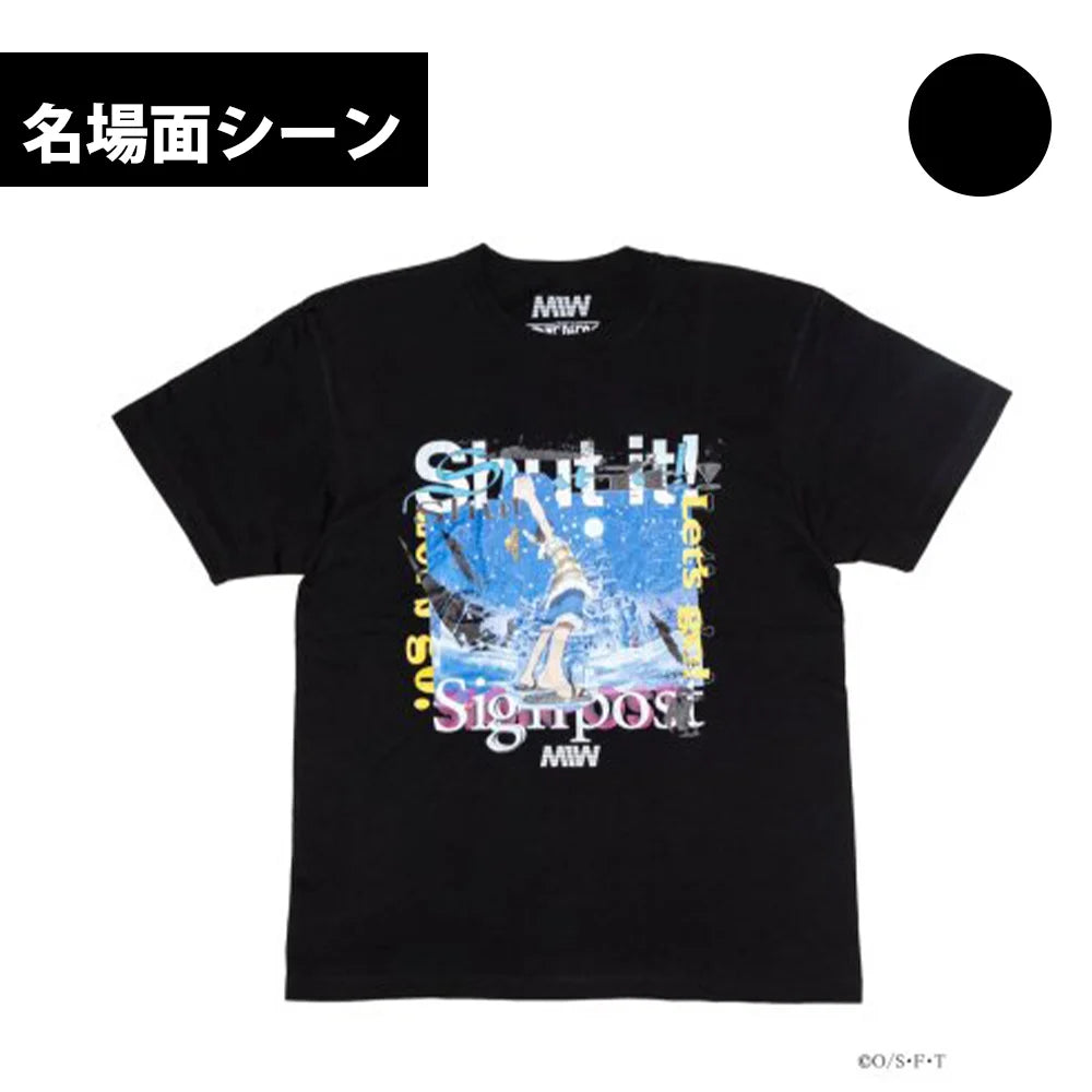 クルーネックTシャツ ( Signpost ) ブラック