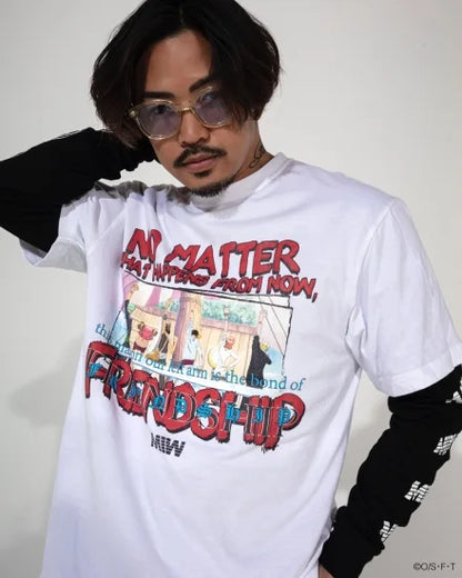 クルーネックTシャツ ( Friendship ) ホワイト