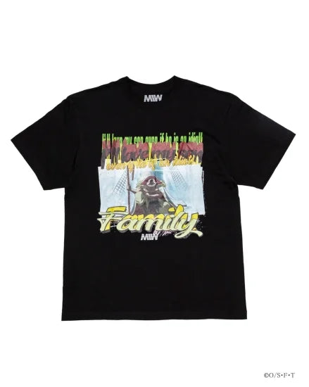 クルーネックTシャツ ( Family ) ブラック