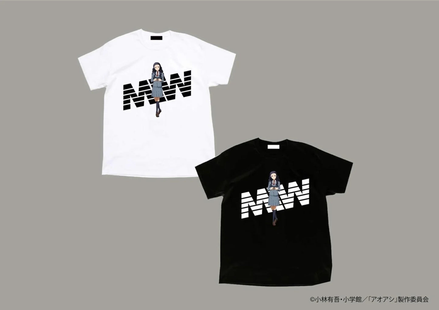 【予約】MIW × アオアシ crew neck tee （海堂杏里）