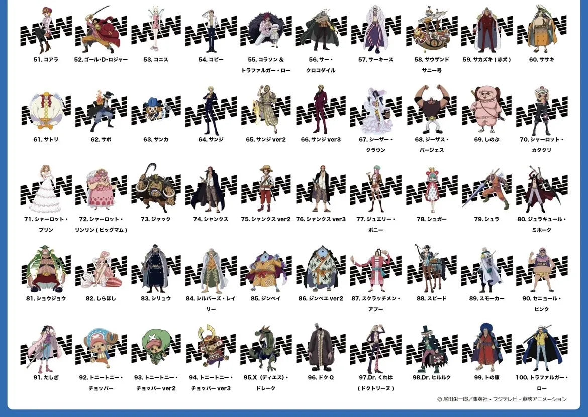【 Limited Edition 】 ワンピース クルーネックTシャツ ( character ) ホワイト