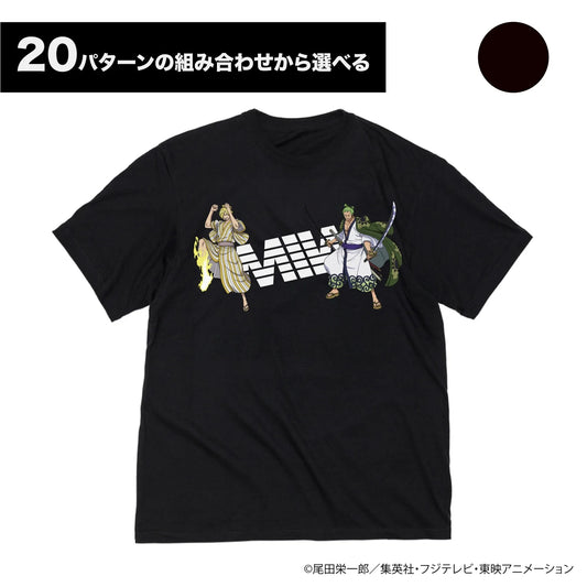 【 Limited Edition 】 ワンピース クルーネックTシャツ ( 2shot ) ブラック ONE PIECEコラボ