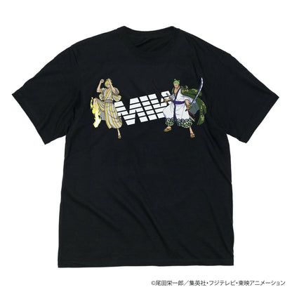 【 Limited Edition 】 ワンピース クルーネックTシャツ ( 2shot ) ブラック ONE PIECEコラボ