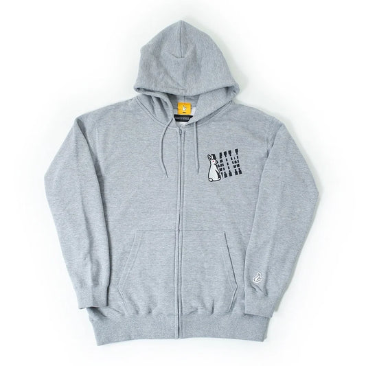 full zip hoodie（smoking kills） gray