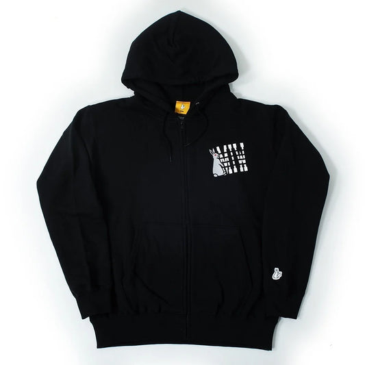 full zip hoodie（smoking kills） black