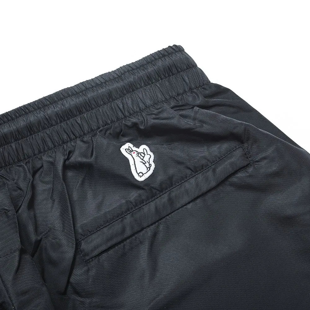 nylon pants black