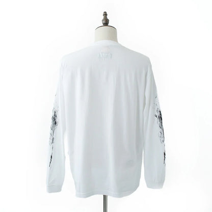 long sleeve tee（flare smoking kills） white