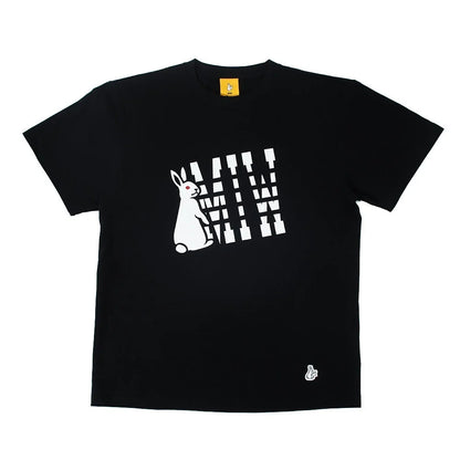 crew neck tee（MIW college logo） black