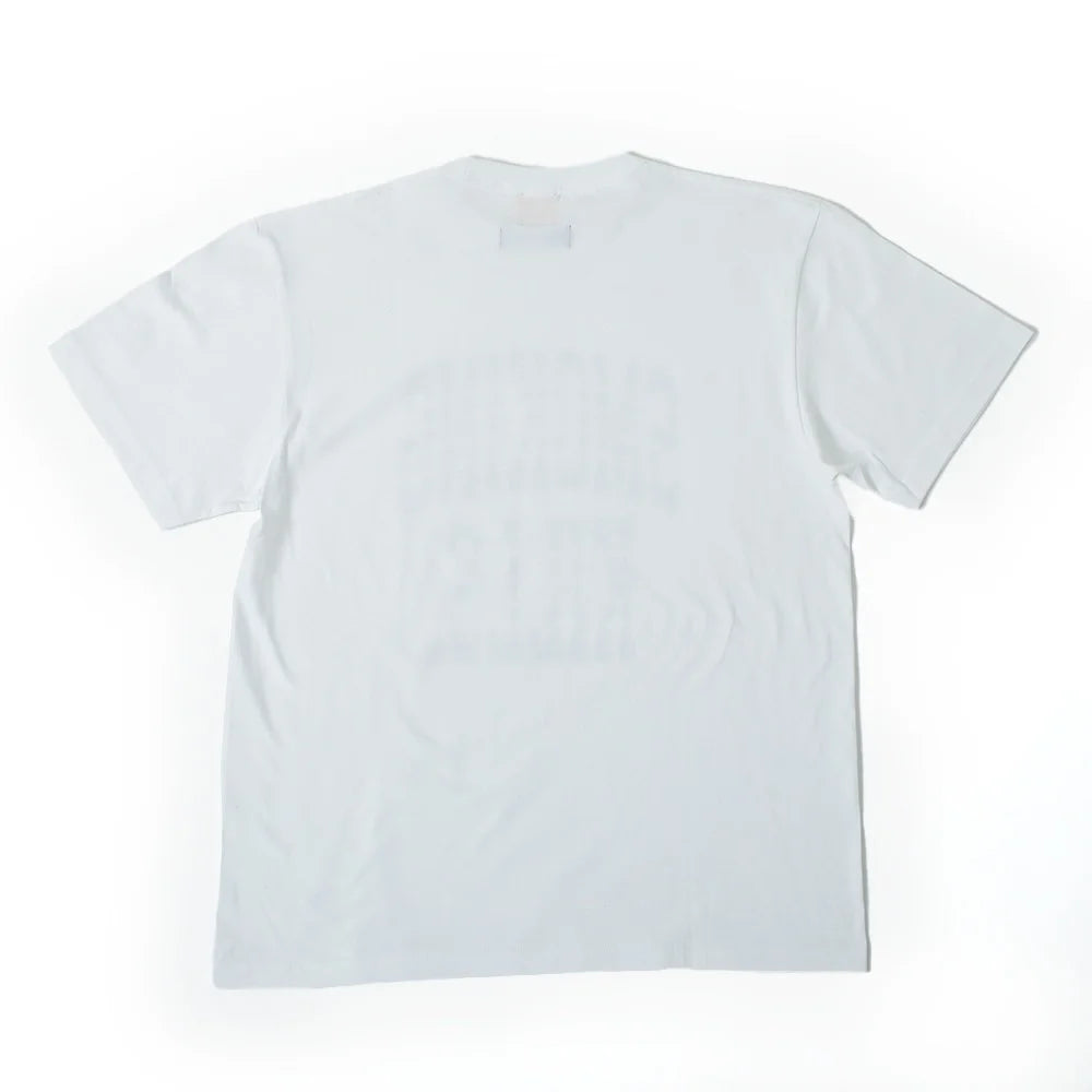 crew neck tee（smoking kills college logo） white