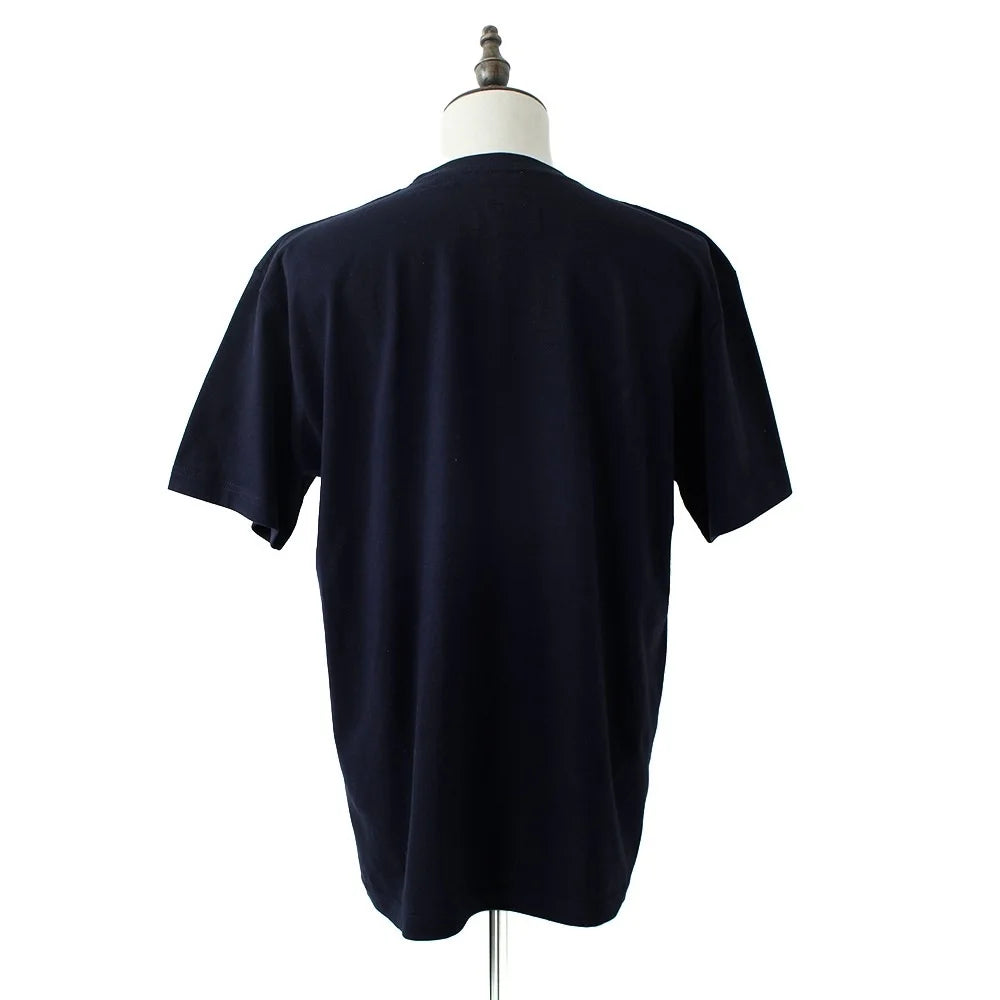 crew neck tee（smoking kills college logo） navy