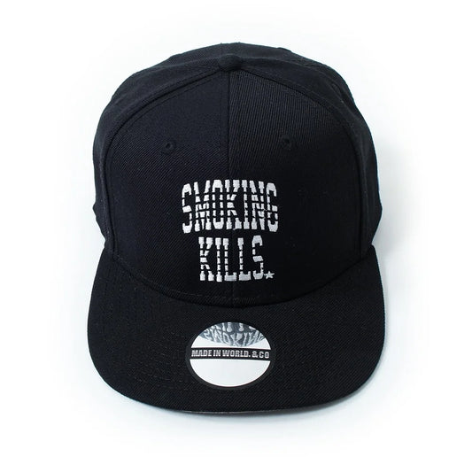 snap back cap（smoking kills college logo）