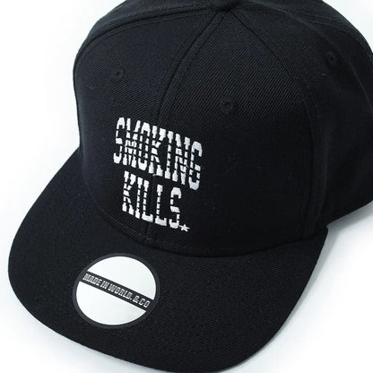 snap back cap（smoking kills college logo）