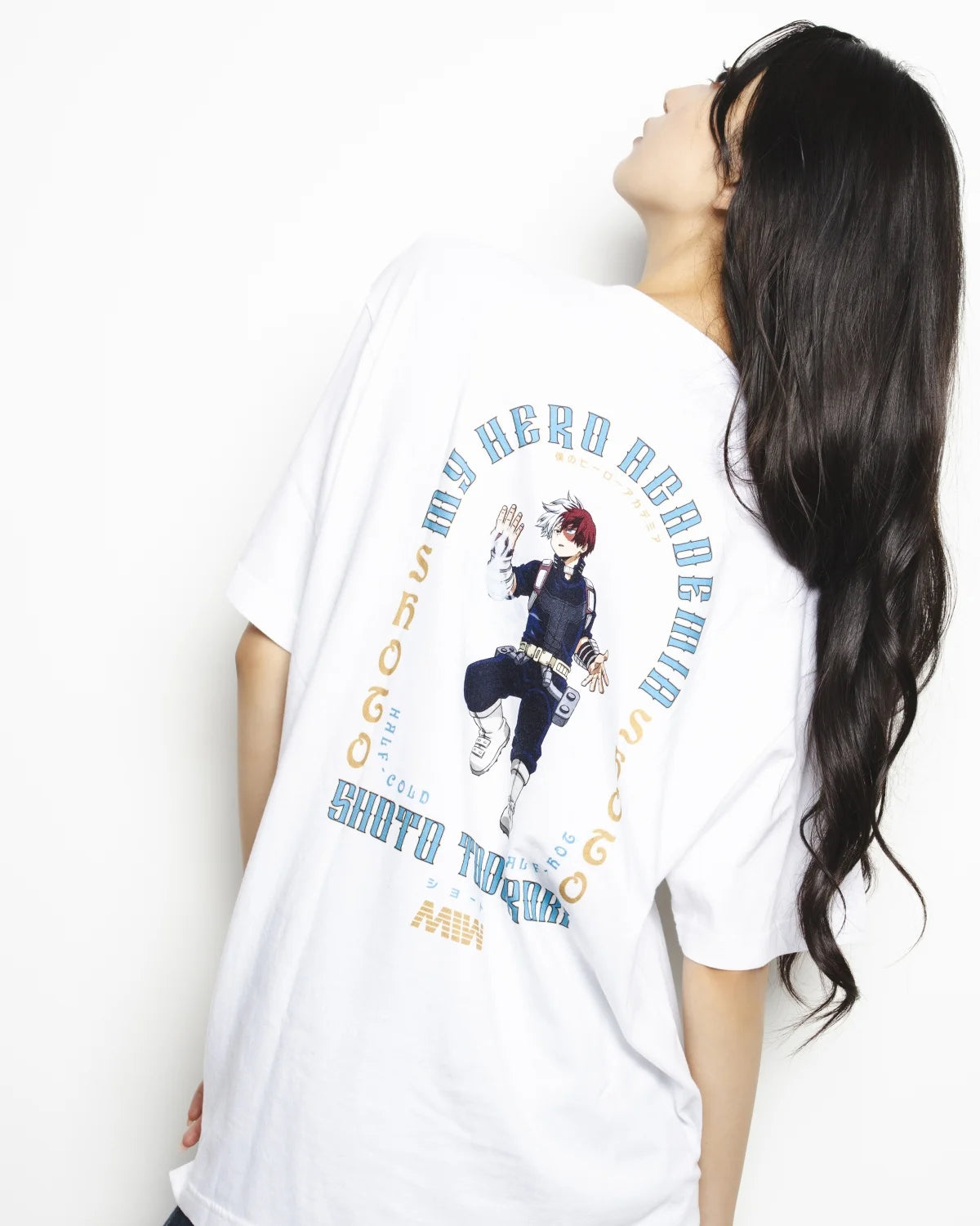 MIW crew neck Tee（SHUTO TODOROKI 轟焦凍）white