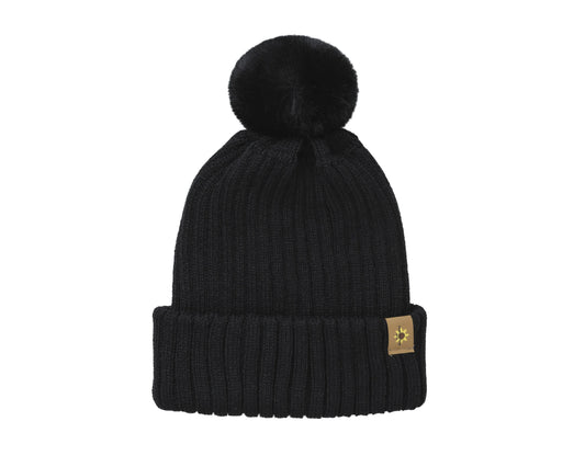 BONBON KNIT CAP black×black