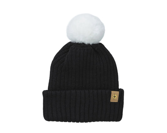 BONBON KNIT CAP black×white