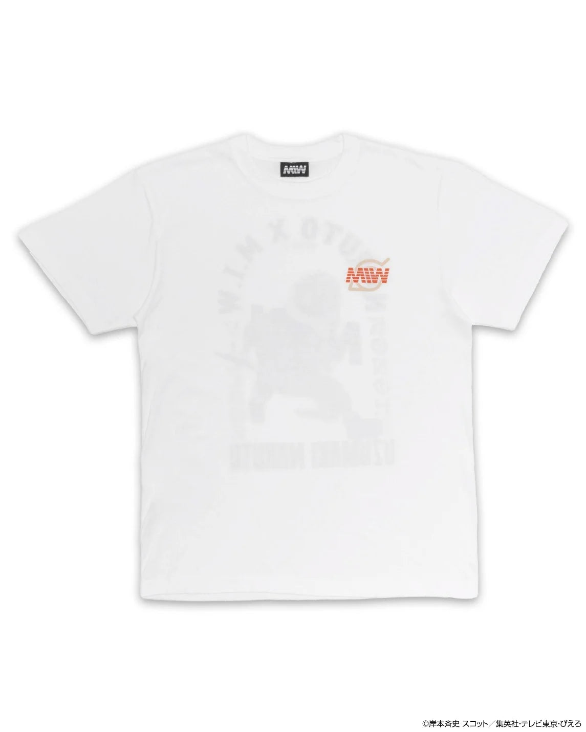 crew neck tee（arch logo）NARUTO white