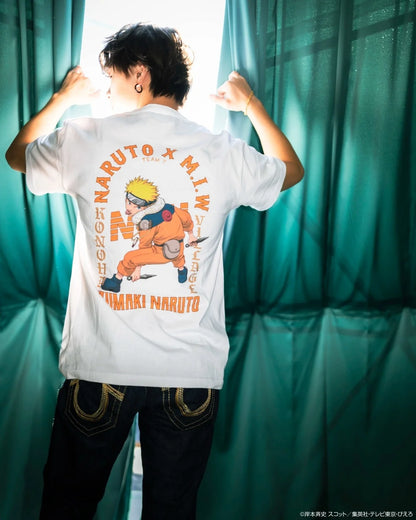 crew neck tee（arch logo）NARUTO white