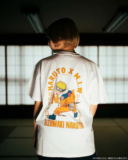 crew neck tee（arch logo）NARUTO white